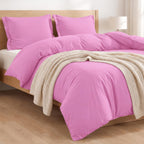 Essential 3-Piece Solid Duvet Cover Set
