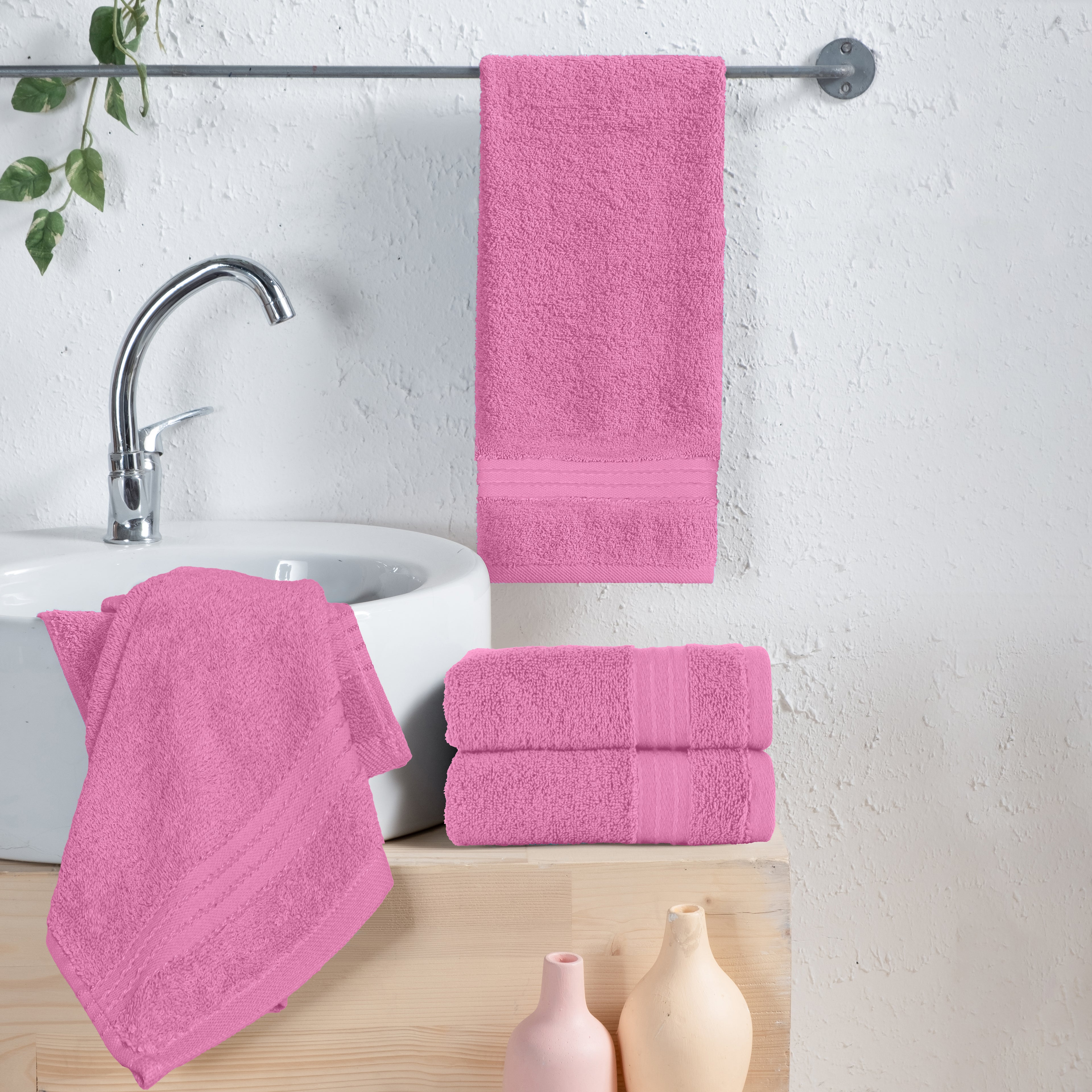 4-Pack Premium Turkish Cotton Hand Towel Set, 16 x 28 inch