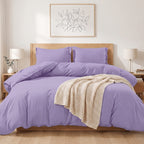 Essential 3-Piece Solid Duvet Cover Set