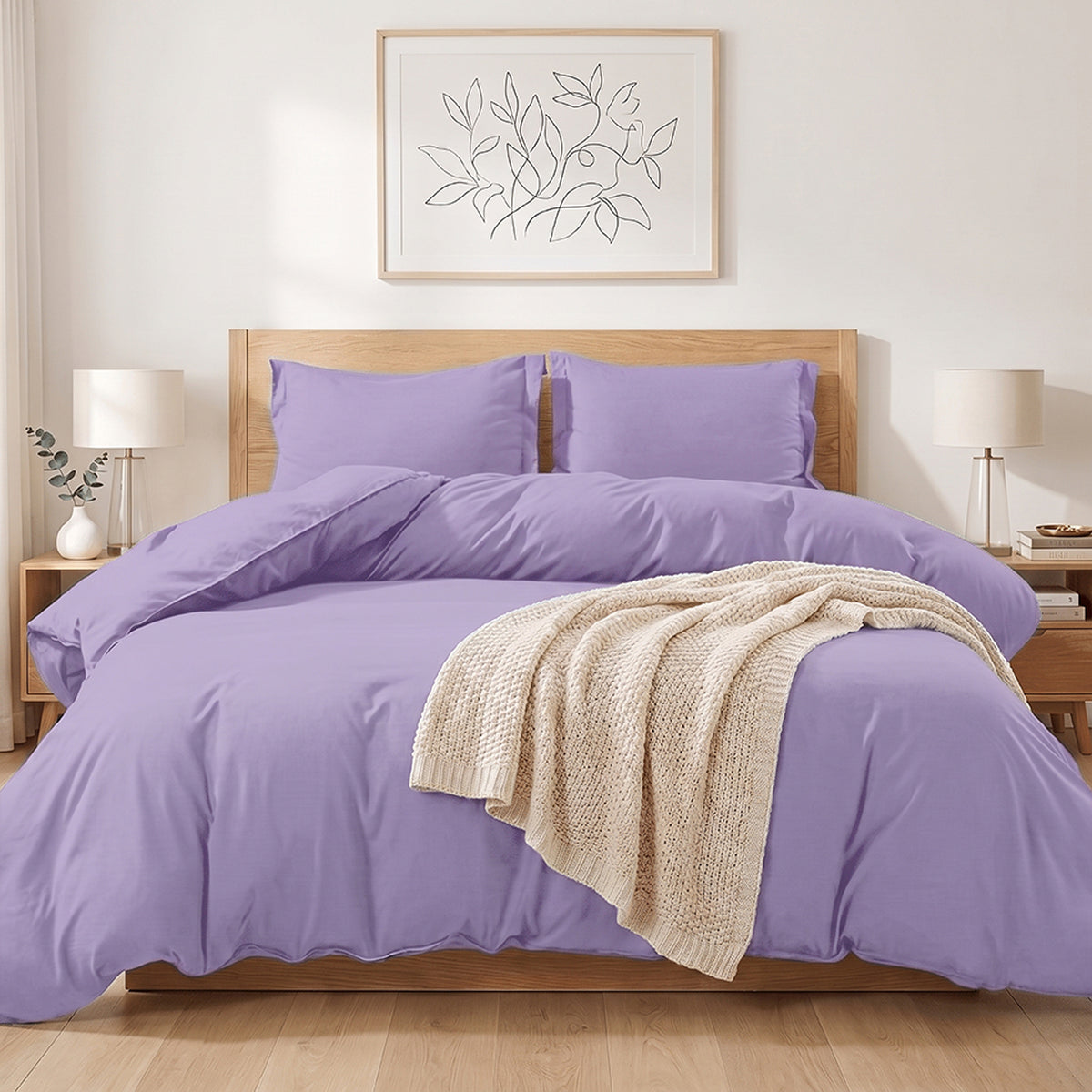 Essential 3-Piece Solid Duvet Cover Set