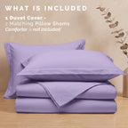 Essential 3-Piece Solid Duvet Cover Set