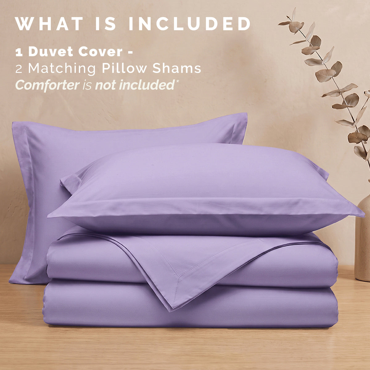 Essential 3-Piece Solid Duvet Cover Set