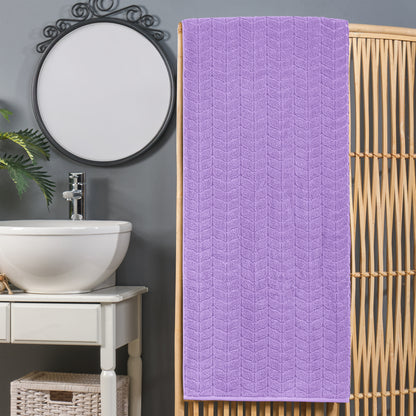 Elegant Comfort 1-Piece Premium Turkish Cotton Braided Oversized Bath Sheet Towel 40 x 80 Inch