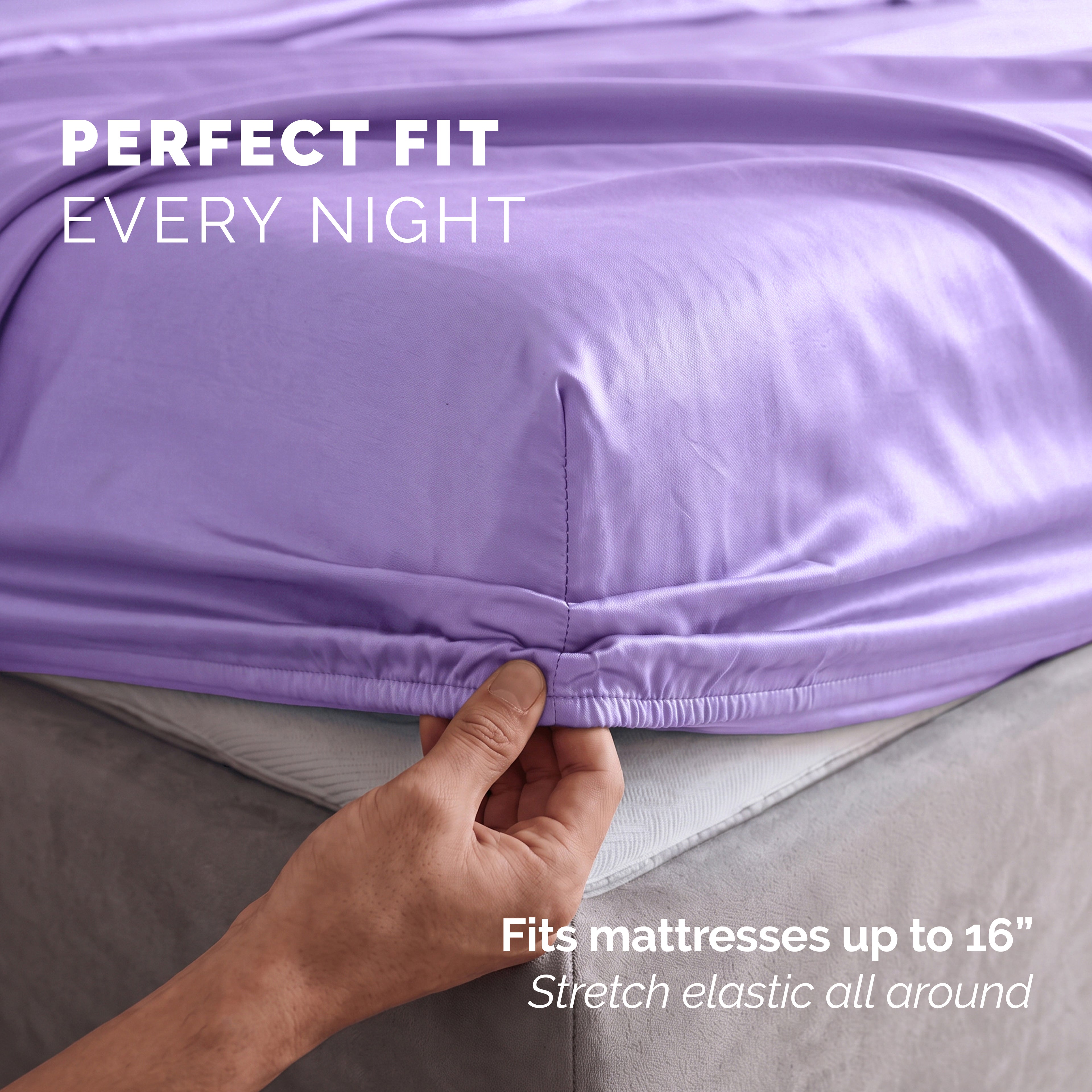 Fine 4-Piece Silky Satin Sheet Set, Bright Shades