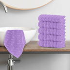 6-Pack Premium Turkish Cotton Braided Washcloths Set, 13 x 13 inch
