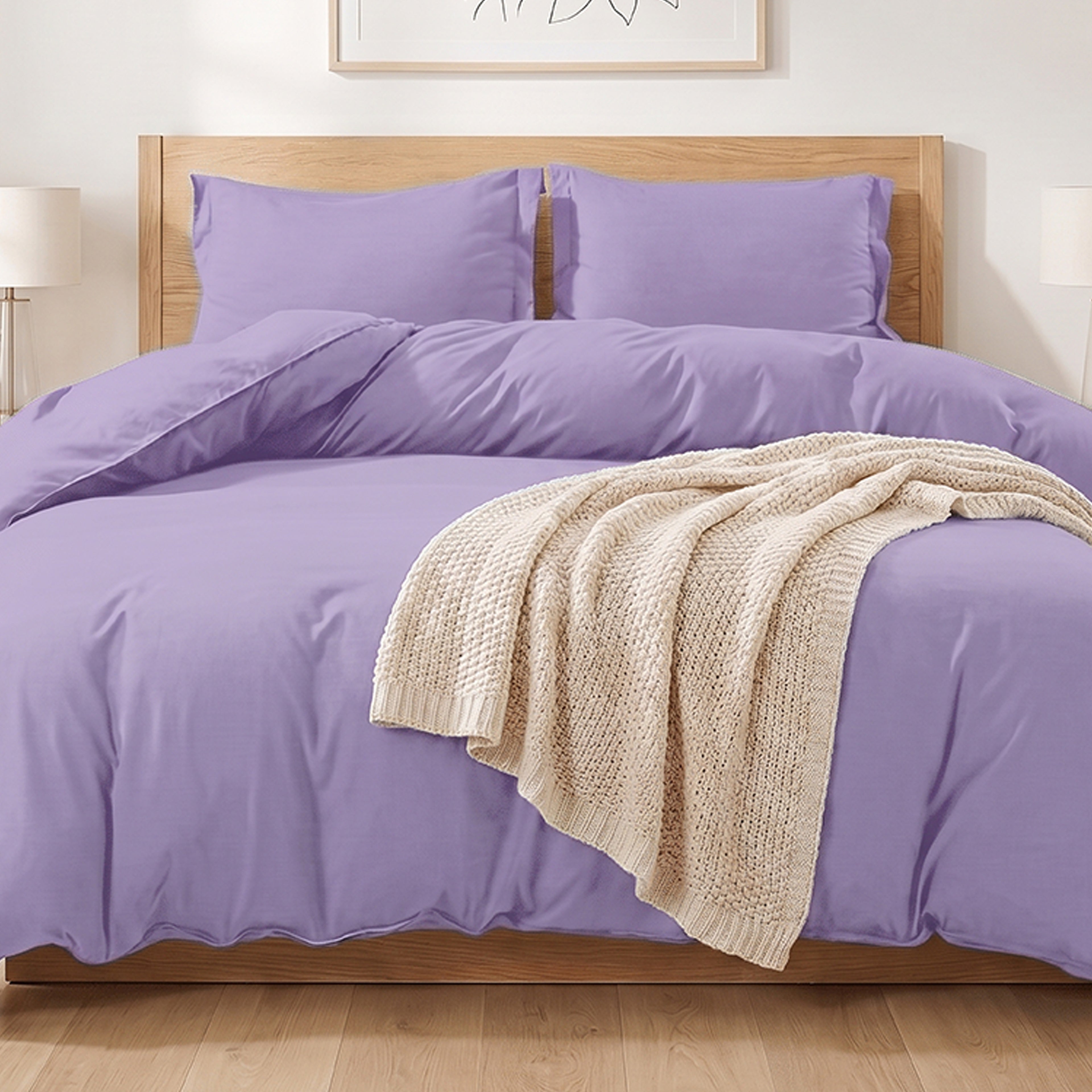 Essential 3-Piece Solid Duvet Cover Set