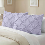 Set of 2 Pinch Pleated Pintuck Pillow Shams - Luxury and Silky Soft
