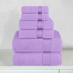 6-Piece Turkish Cotton Towel Set, 2 Washcloths, 2 Hand Towels and 2 Bath Towels