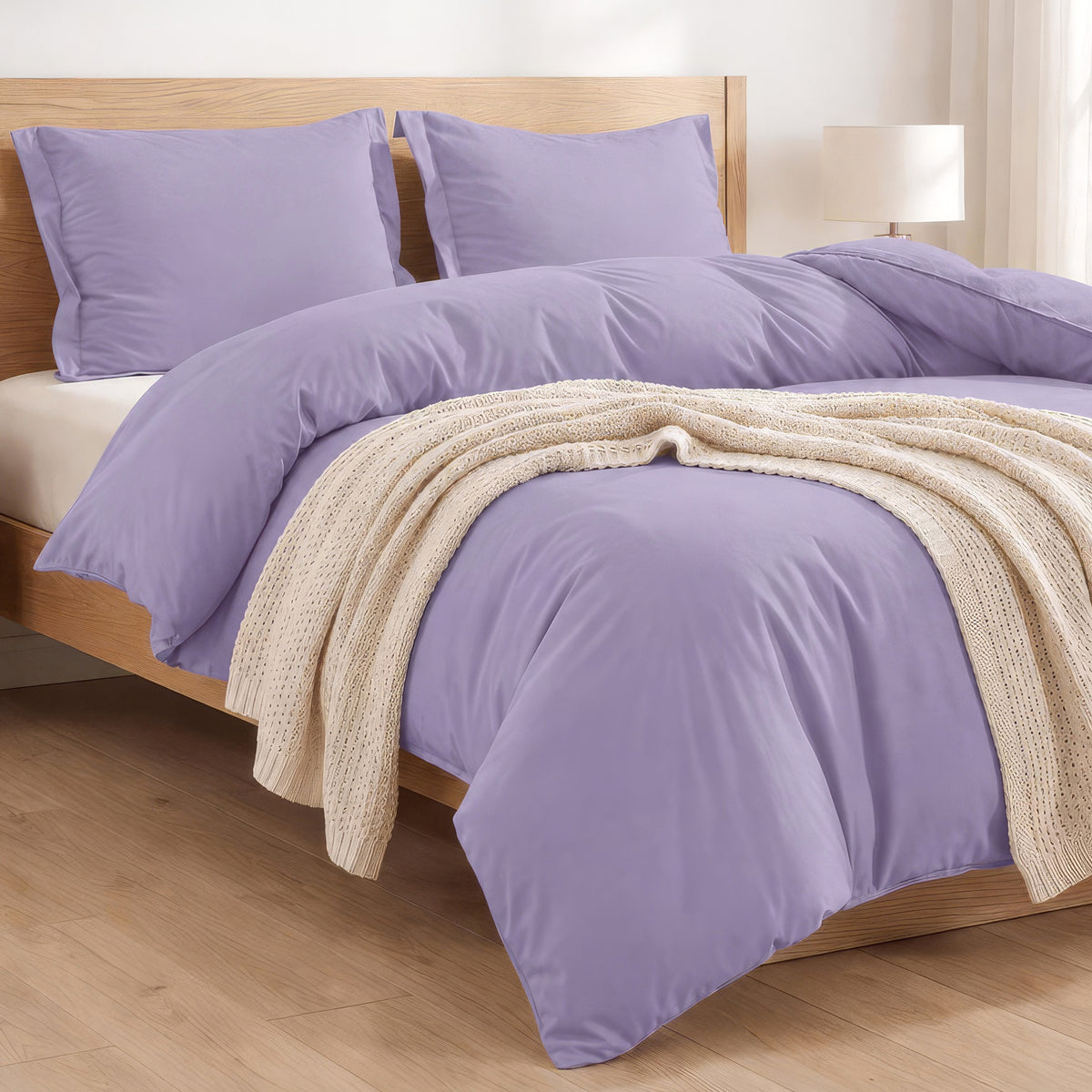 Essential 3-Piece Solid Duvet Cover Set