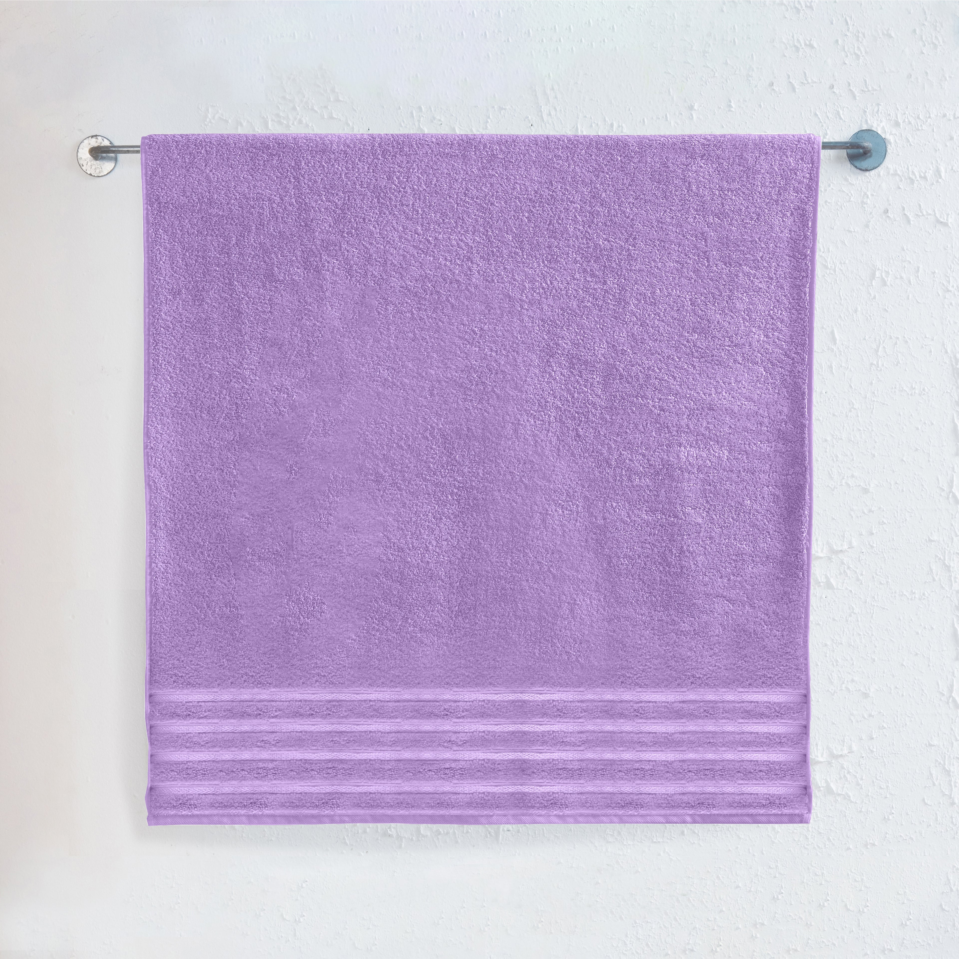 1-Piece Premium Turkish Cotton 4 Lines Stripe Jumbo Towel, 35x 70 inch
