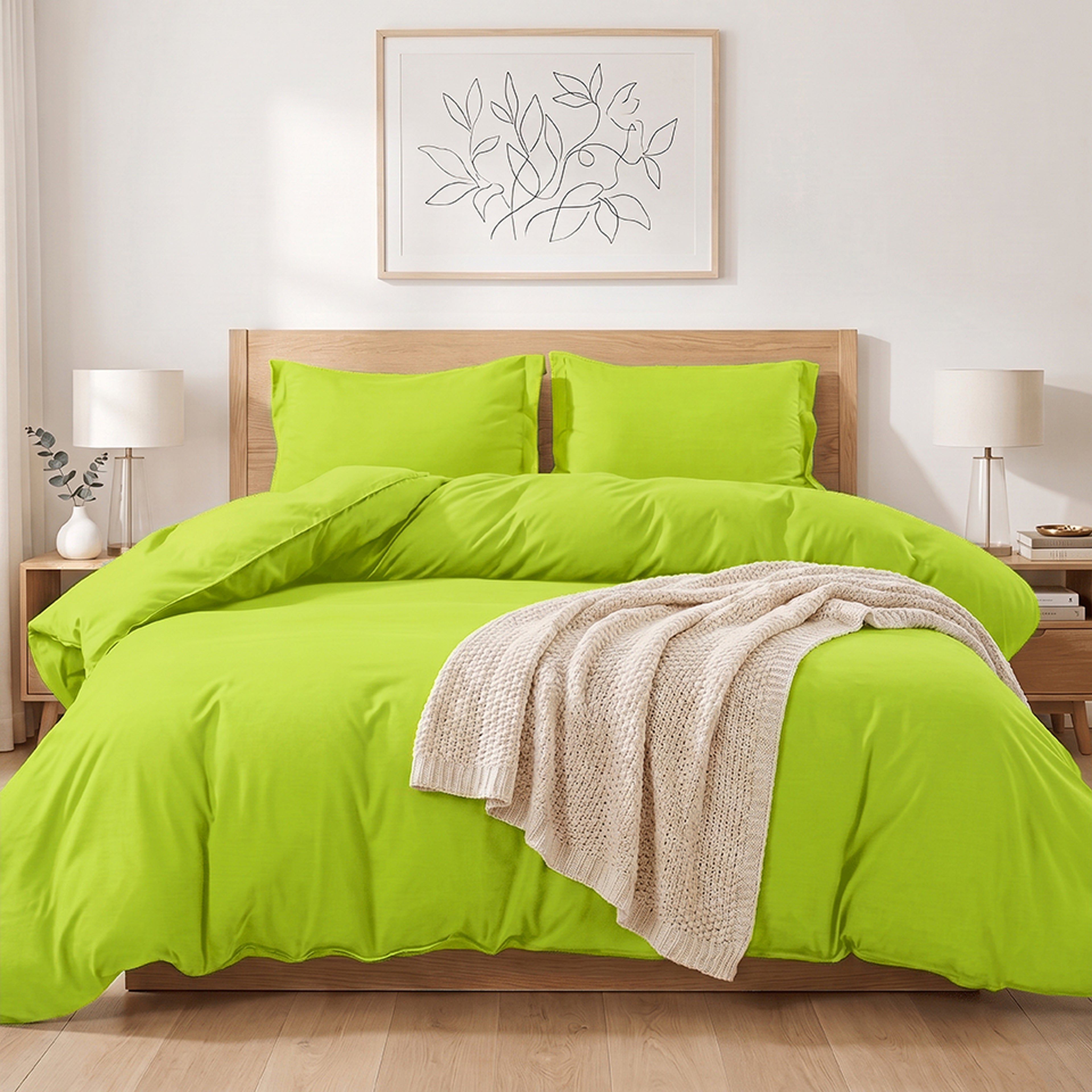 Essential 3-Piece Solid Duvet Cover Set