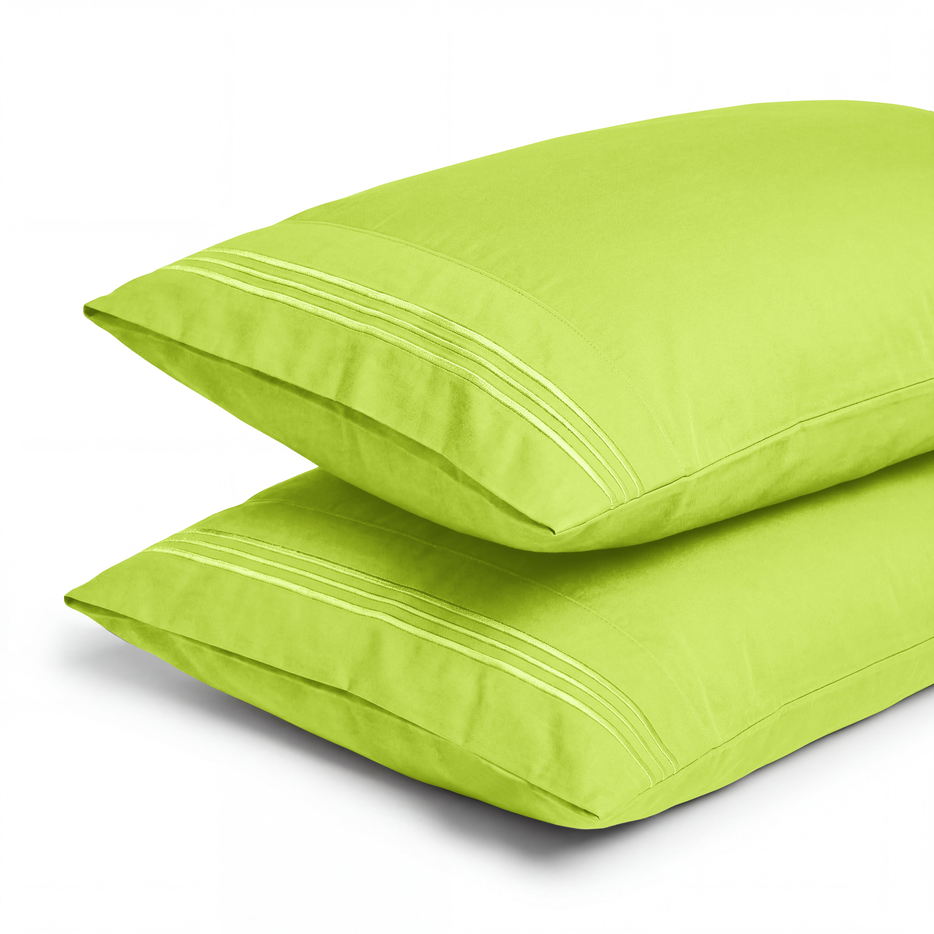 Set of 2 Pillowcases- 3 Line Embroidery