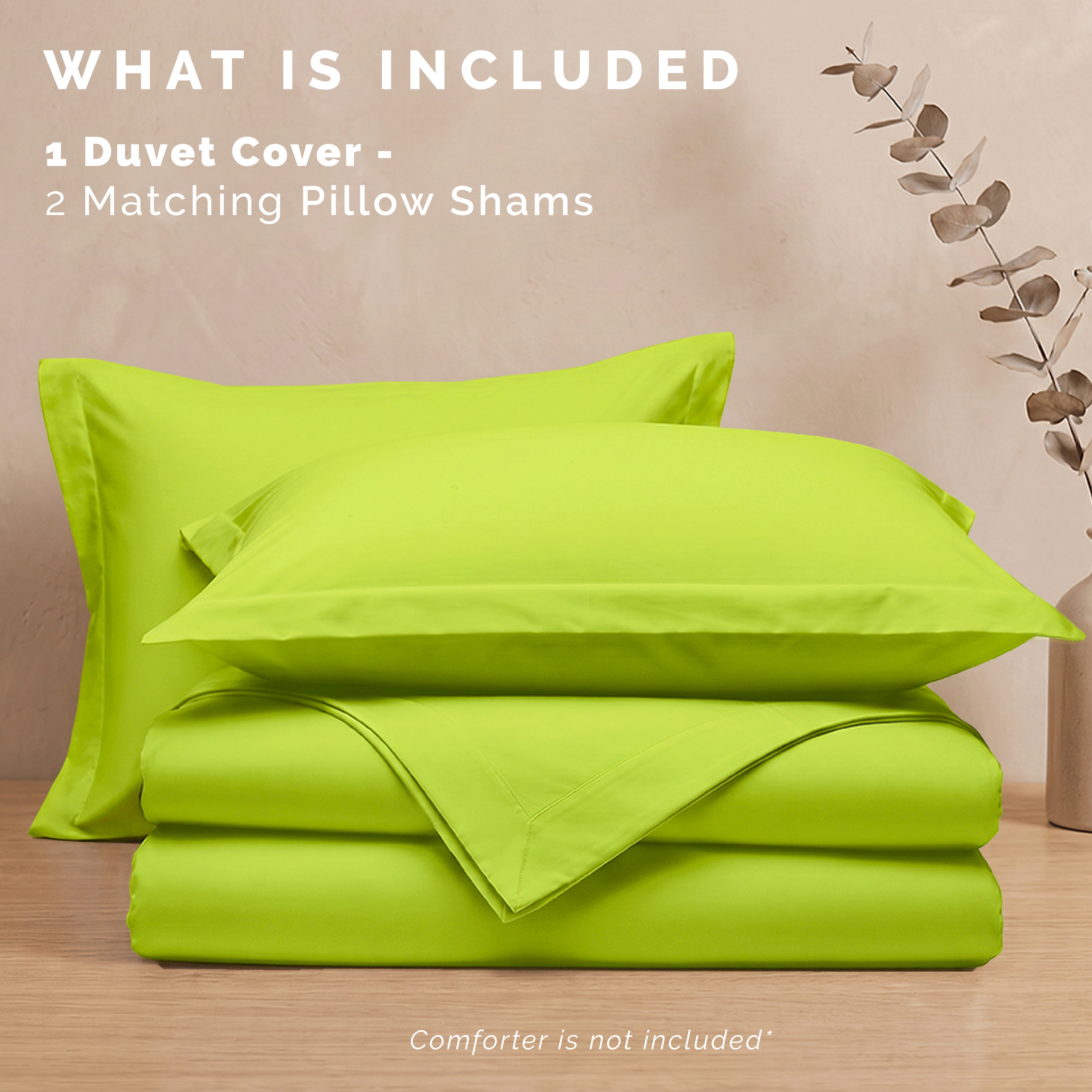 Essential 3-Piece Solid Duvet Cover Set