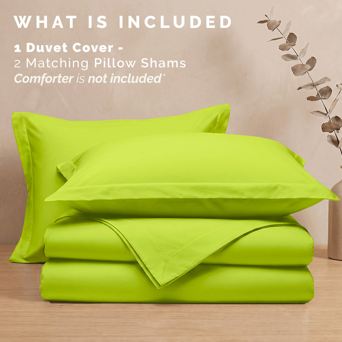 Essential 3-Piece Solid Duvet Cover Set