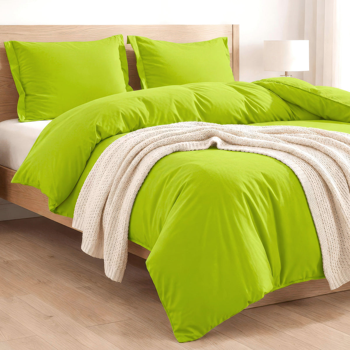 Essential 3-Piece Solid Duvet Cover Set