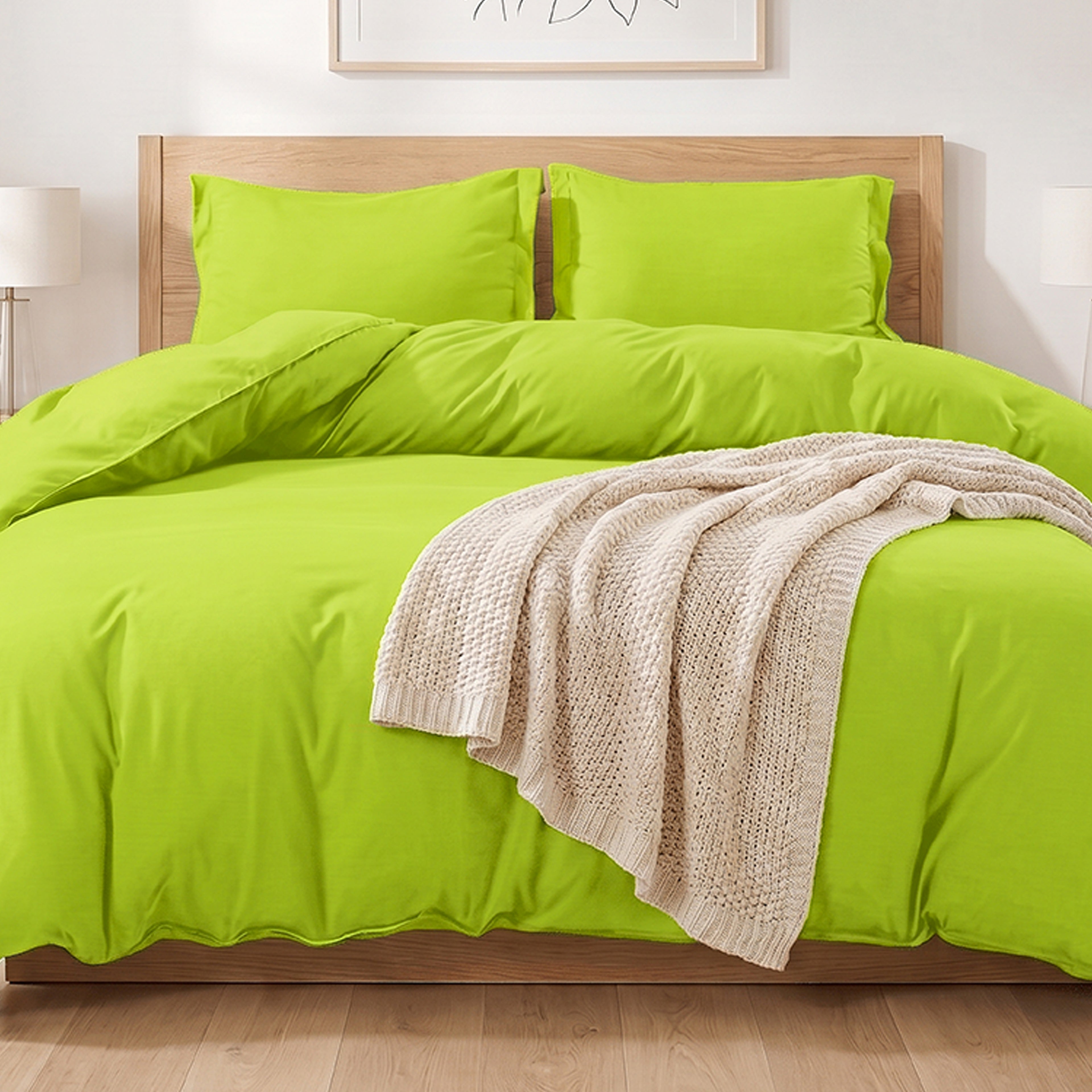 Essential 3-Piece Solid Duvet Cover Set