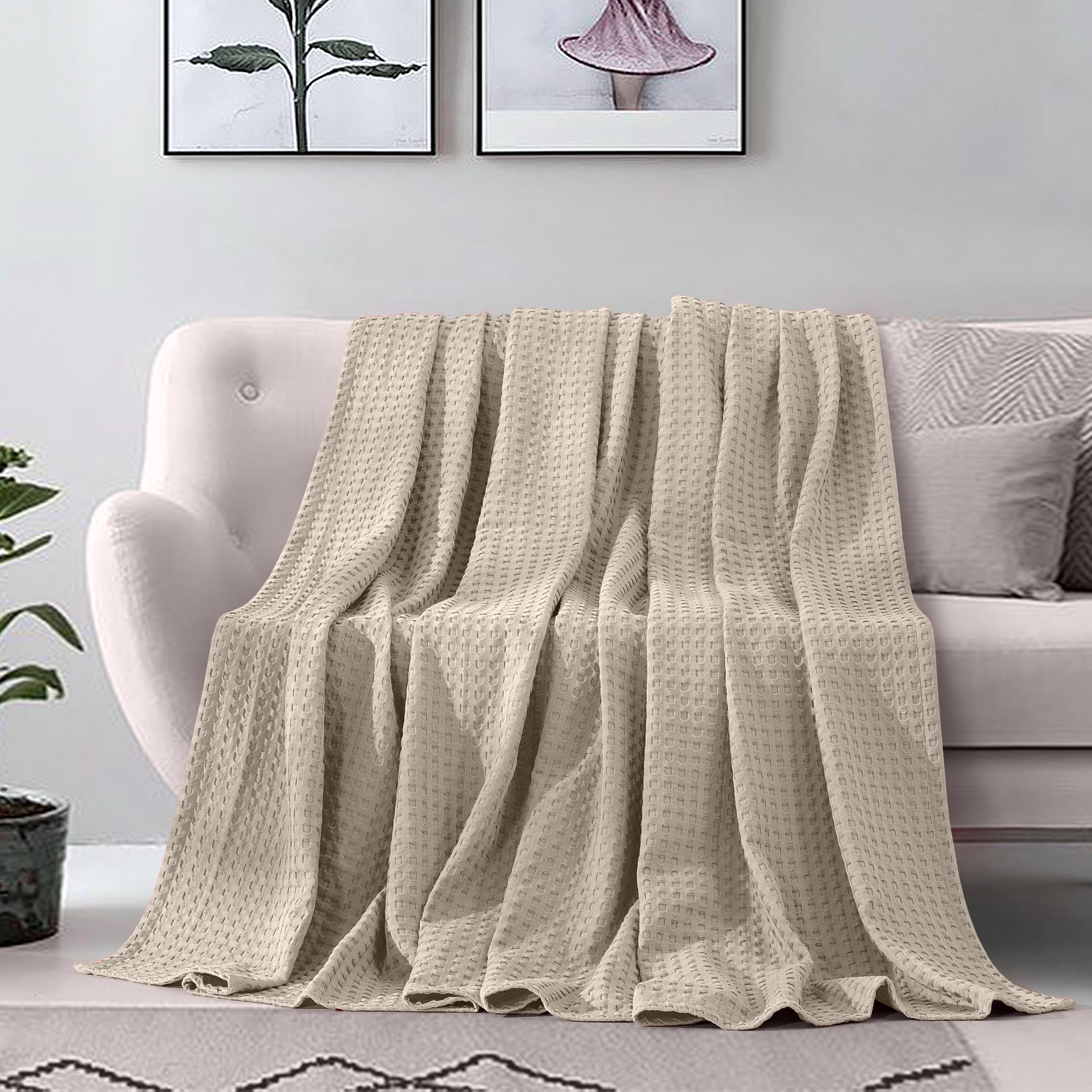 Cotton Waffle Blanket