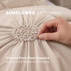 10-Piece Sunflower Comforter Set - Includes 4-Piece Sheet Set with Double Sided Storage Pockets