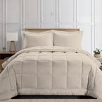 3-Piece Box Stitched Comforter & Shams - Duvet Insert with 4 Corner Tabs