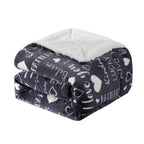 50" x 60" Valentine Inspired Sherpa Back Throw