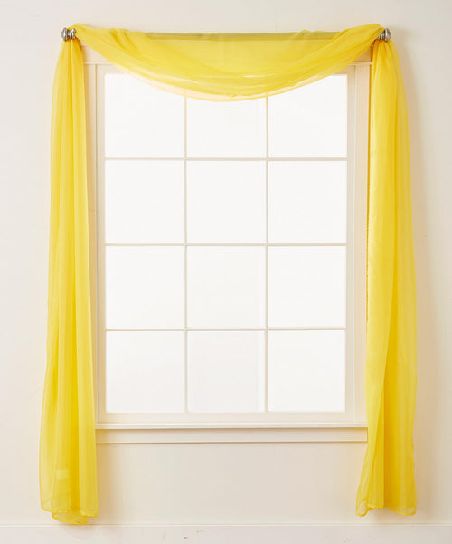 1 Panel - Scarf Solid Sheer Curtain Panel - Rod Pocket - 60" Width X 216" Length