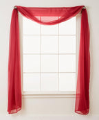 1 Panel - Scarf Solid Sheer Curtain Panel - Rod Pocket - 60" Width X 216" Length