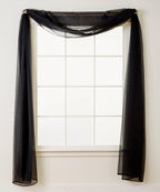 1 Panel - Scarf Solid Sheer Curtain Panel - Rod Pocket - 60" Width X 216" Length