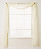 1 Panel - Scarf Solid Sheer Curtain Panel - Rod Pocket - 60" Width X 216" Length