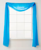 1 Panel - Scarf Solid Sheer Curtain Panel - Rod Pocket - 60" Width X 216" Length