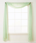 1 Panel - Scarf Solid Sheer Curtain Panel - Rod Pocket - 60" Width X 216" Length