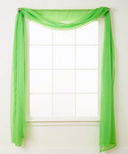 1 Panel - Scarf Solid Sheer Curtain Panel - Rod Pocket - 60" Width X 216" Length
