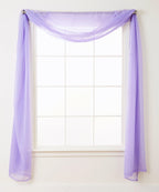 1 Panel - Scarf Solid Sheer Curtain Panel - Rod Pocket - 60" Width X 216" Length
