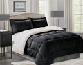 3-Piece Micro-Suede Reversible Sherpa - Solid Color Design Comforter Set