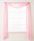 1 Panel - Scarf Solid Sheer Curtain Panel - Rod Pocket - 60" Width X 216" Length