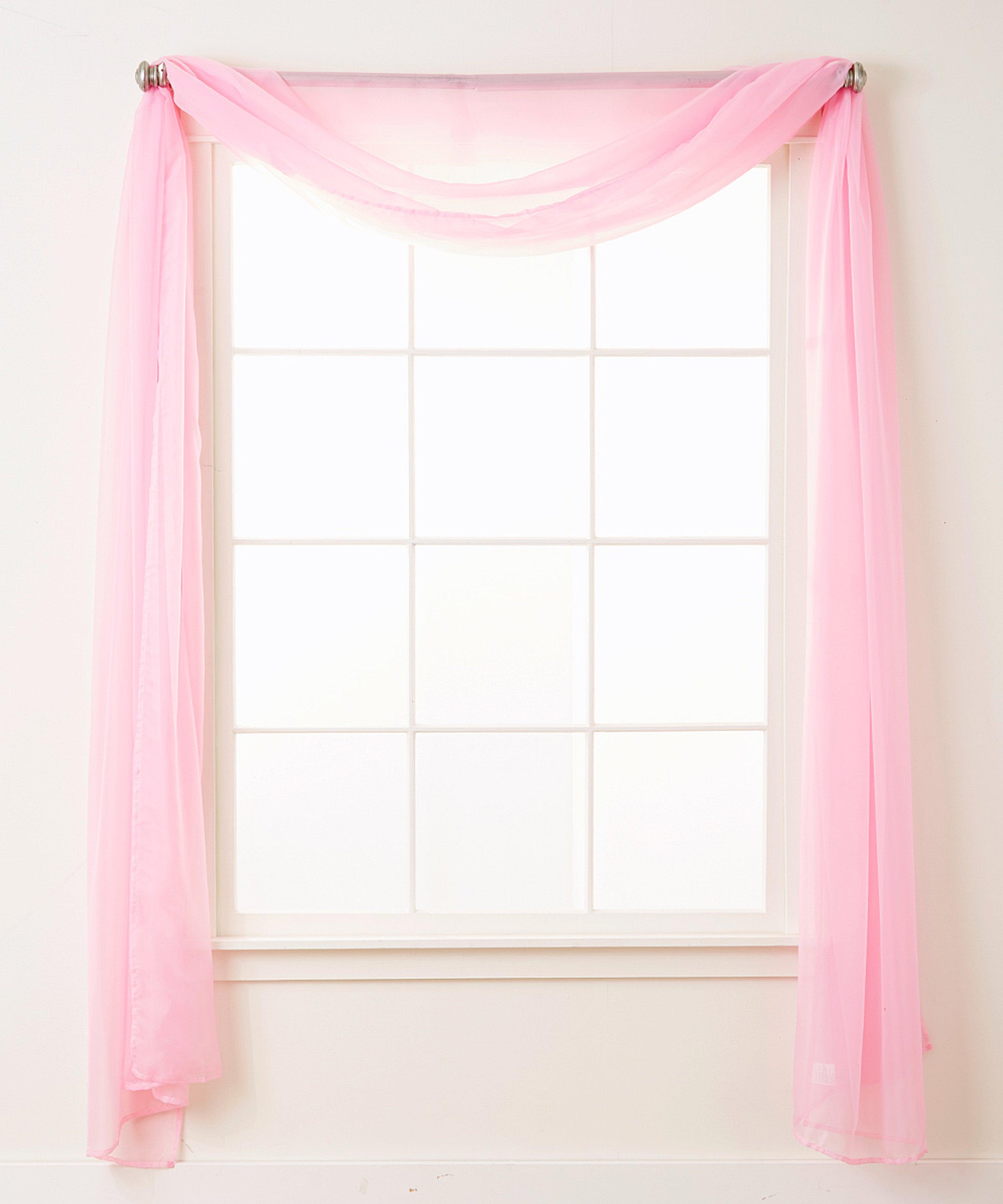 1 Panel - Scarf Solid Sheer Curtain Panel - Rod Pocket - 60" Width X 216" Length