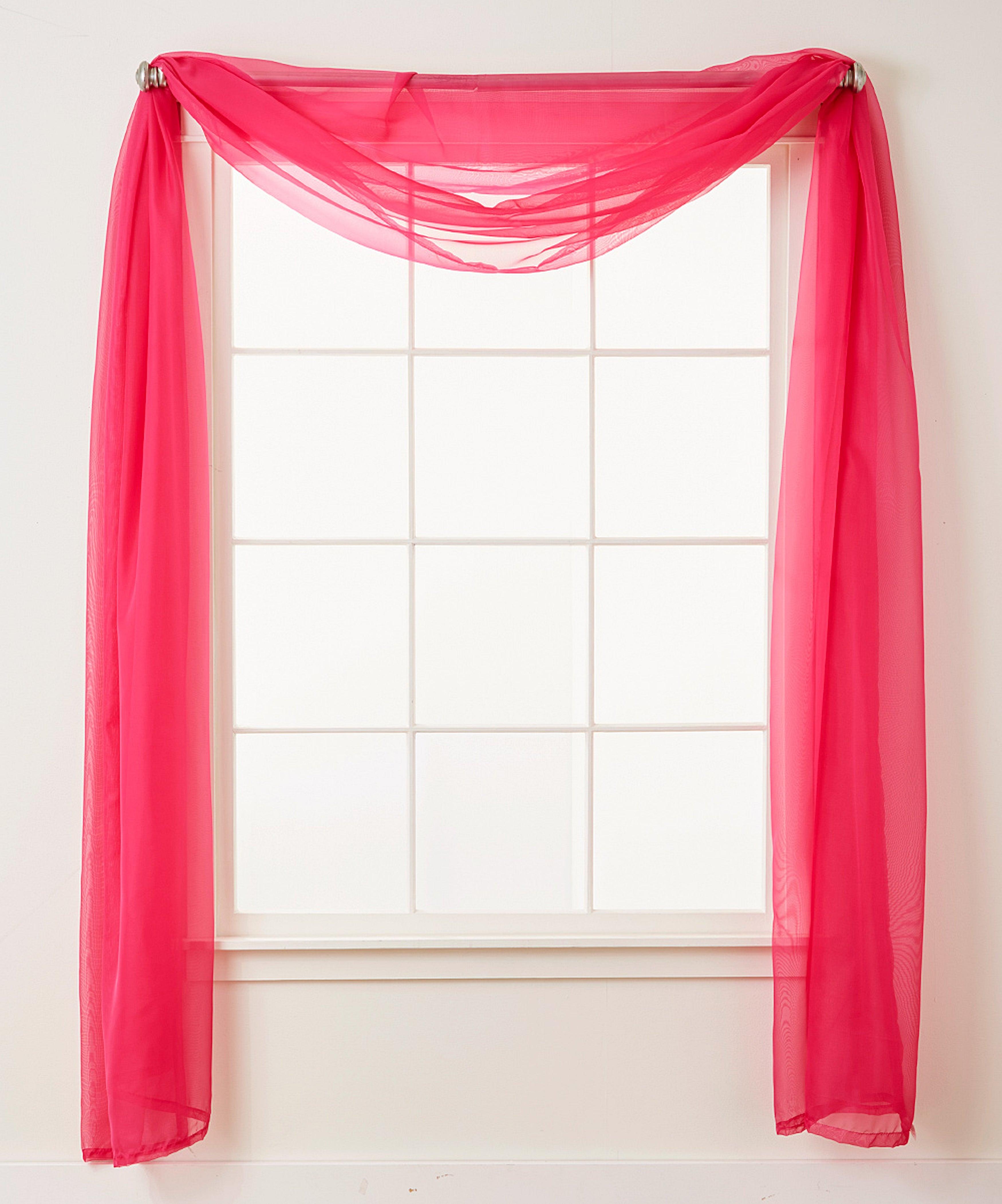 1 Panel - Scarf Solid Sheer Curtain Panel - Rod Pocket - 60" Width X 216" Length