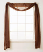 1 Panel - Scarf Solid Sheer Curtain Panel - Rod Pocket - 60" Width X 216" Length