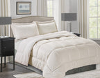 3-Piece Micro-Suede Reversible Sherpa - Solid Color Design Comforter Set
