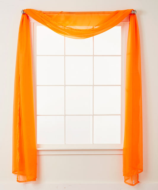 Elegant Comfort 1 Panel - Scarf Solid Sheer Curtain Panel - Rod Pocket - 60" Width X 216" Length
