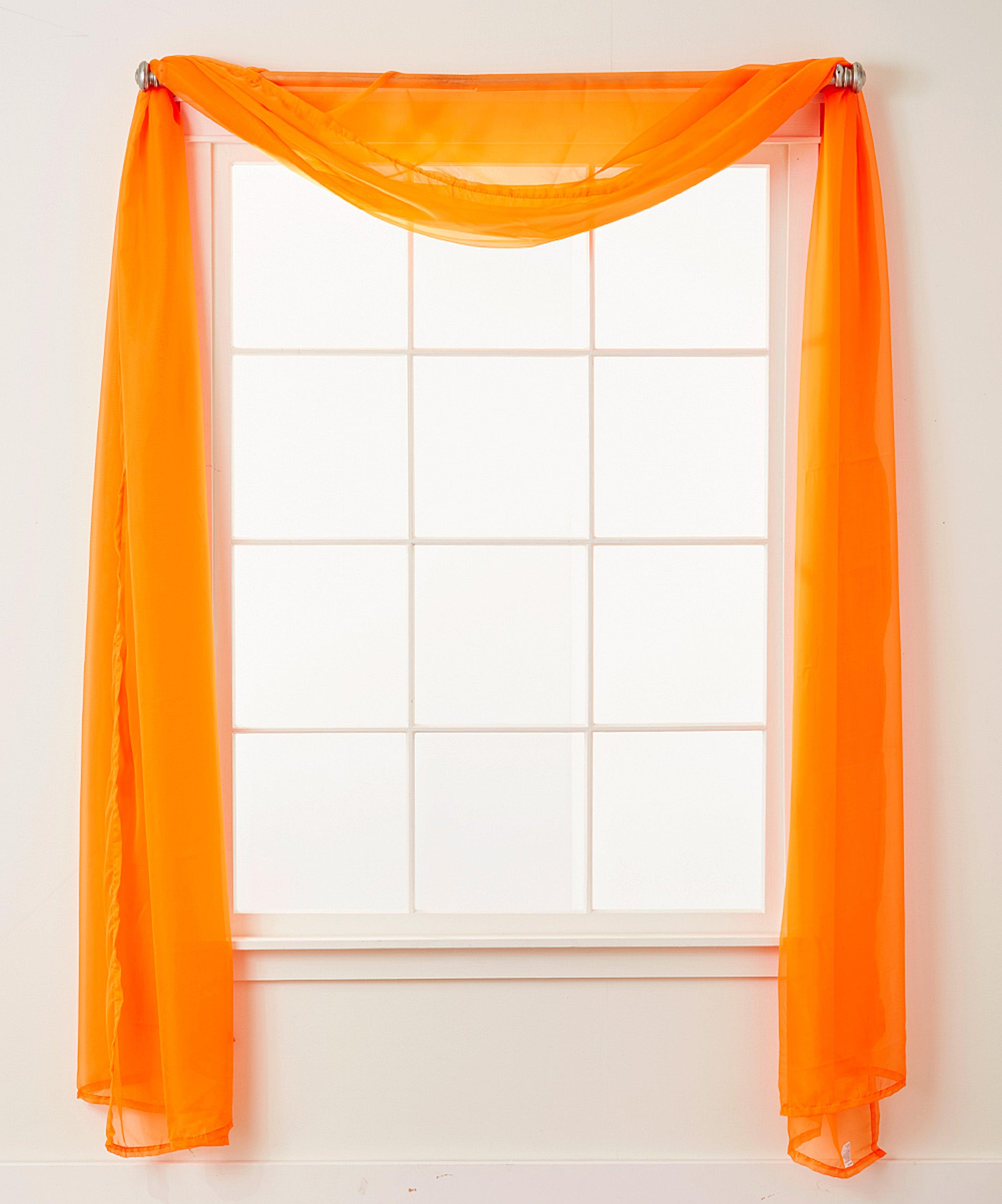 1 Panel - Scarf Solid Sheer Curtain Panel - Rod Pocket - 60" Width X 216" Length