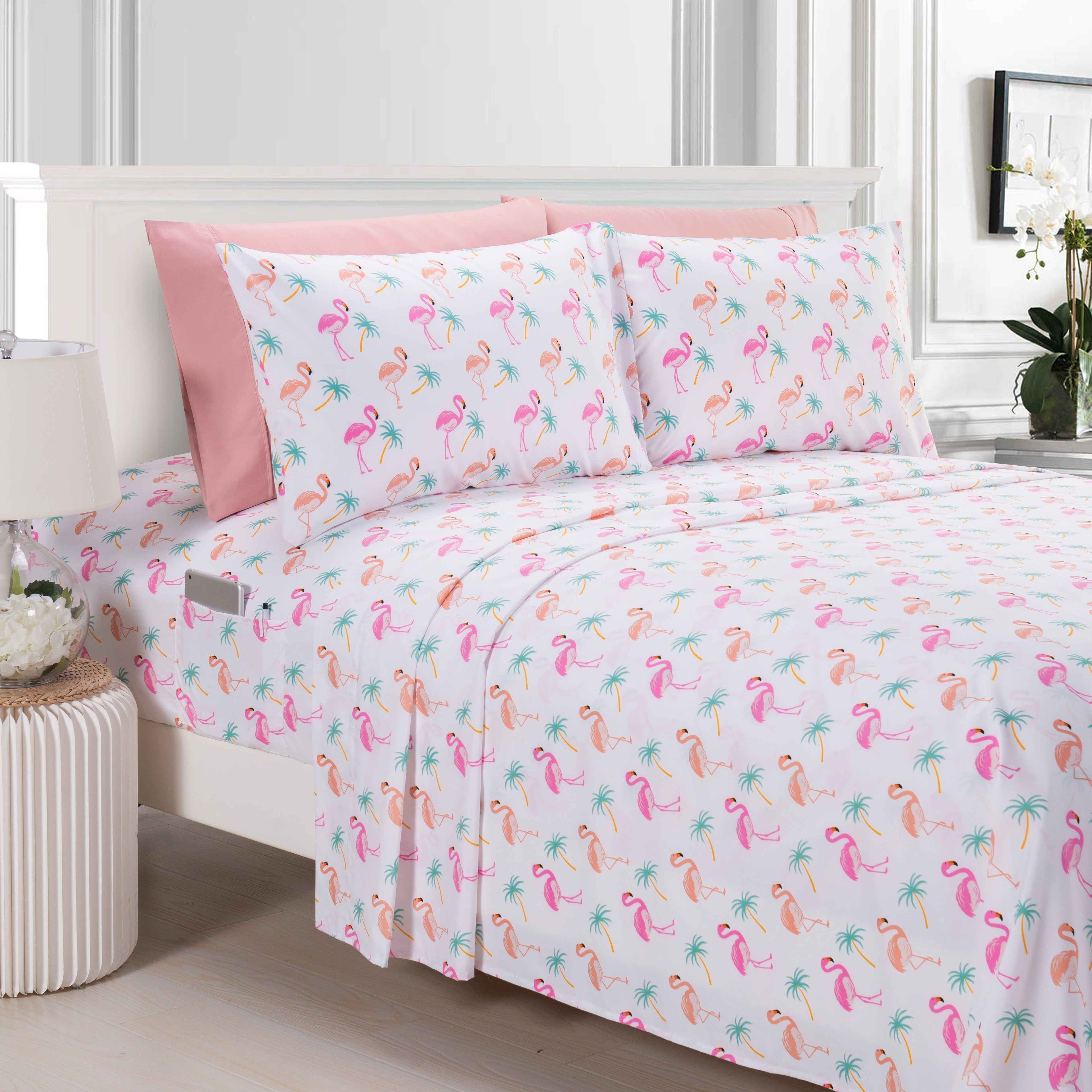6-Piece Tropical Pattern Bed Sheet Set - Soft as a Hotel Premium Quality