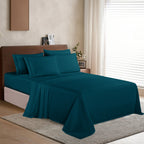 Essential 6-Piece 3-Line Embroidery Sheet Set, Soft as a Hotel Premium Quality,  Moody Shades