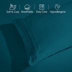 Essential 6-Piece 3-Line Embroidery Sheet Set, Soft as a Hotel Premium Quality,  Moody Shades
