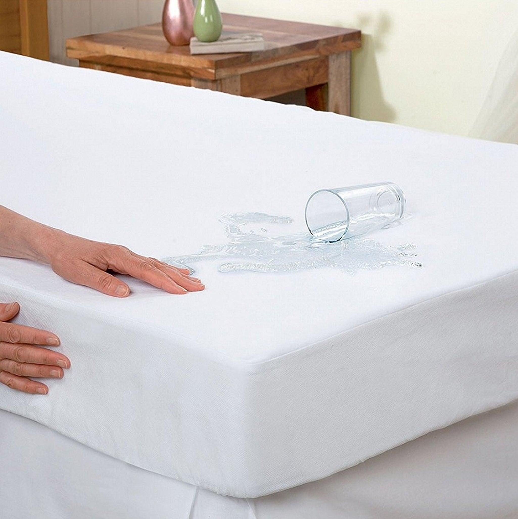Terry-Cotton Mattress Protector 100% Water Resistant, Fits Mattresses up to 16"
