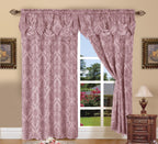 Set of 2 Penelope Jacquard Look Curtain Panels - 54" W x 84" L
