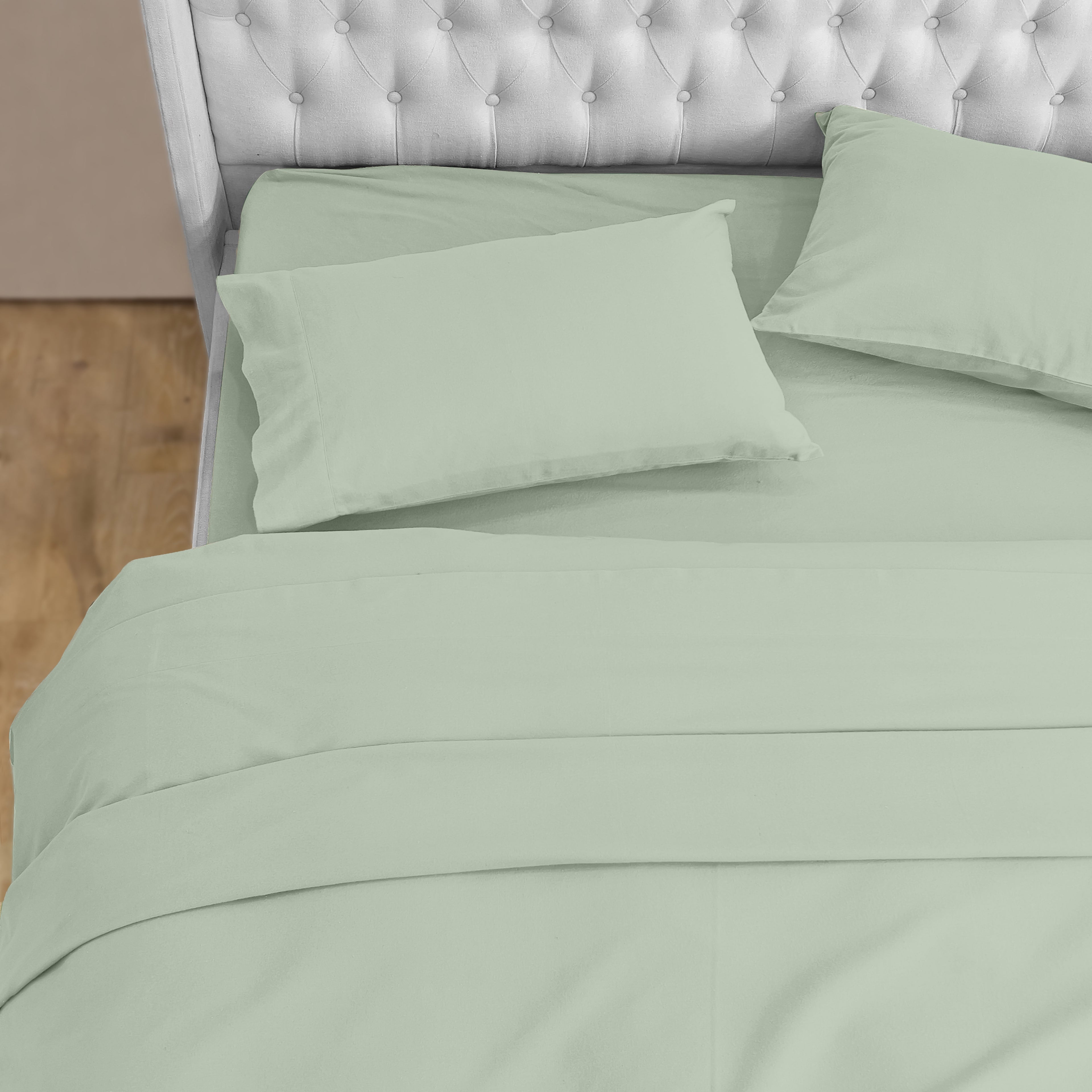 4-Piece Cotton Flannel Sheet Set - 100% Turkish Cotton