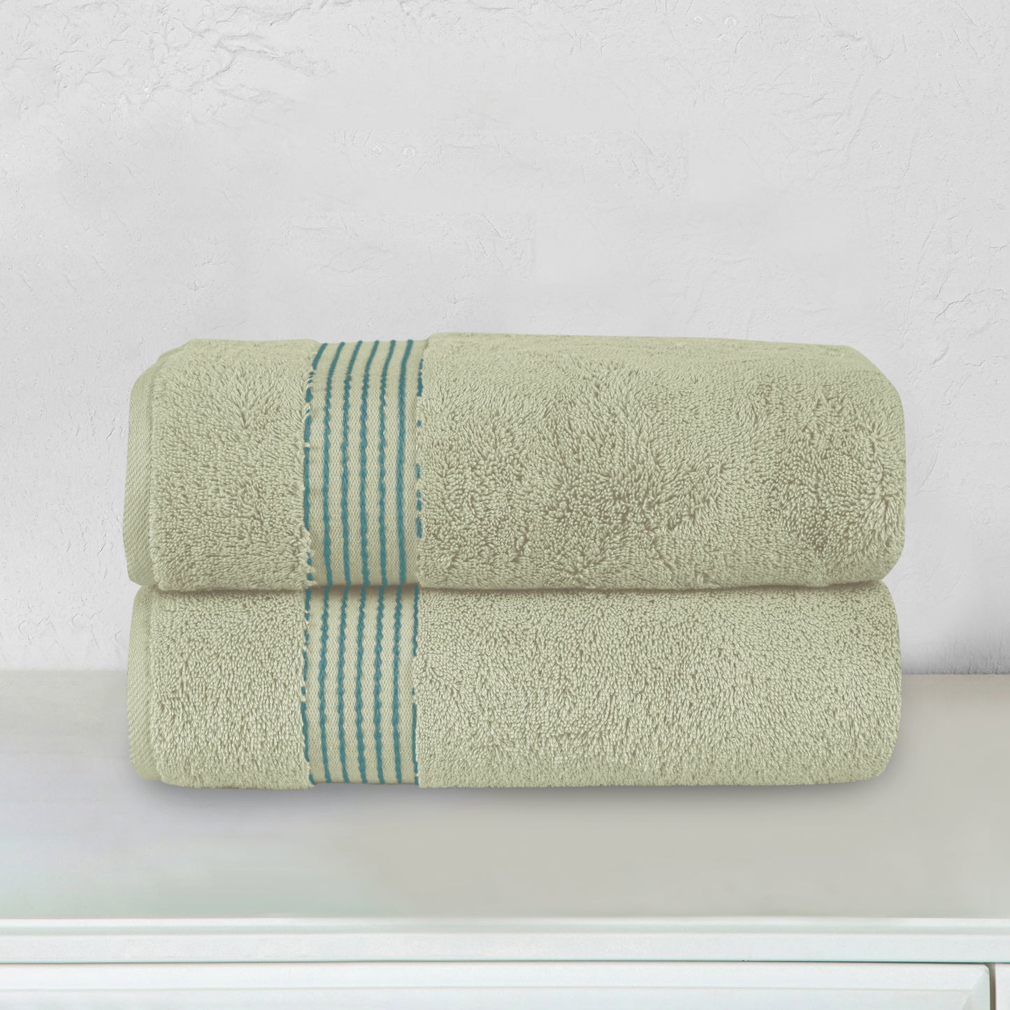 Elegant Comfort 2 Pack Premium Turkish Cotton Bath Towel Set, 27 x 54 inch