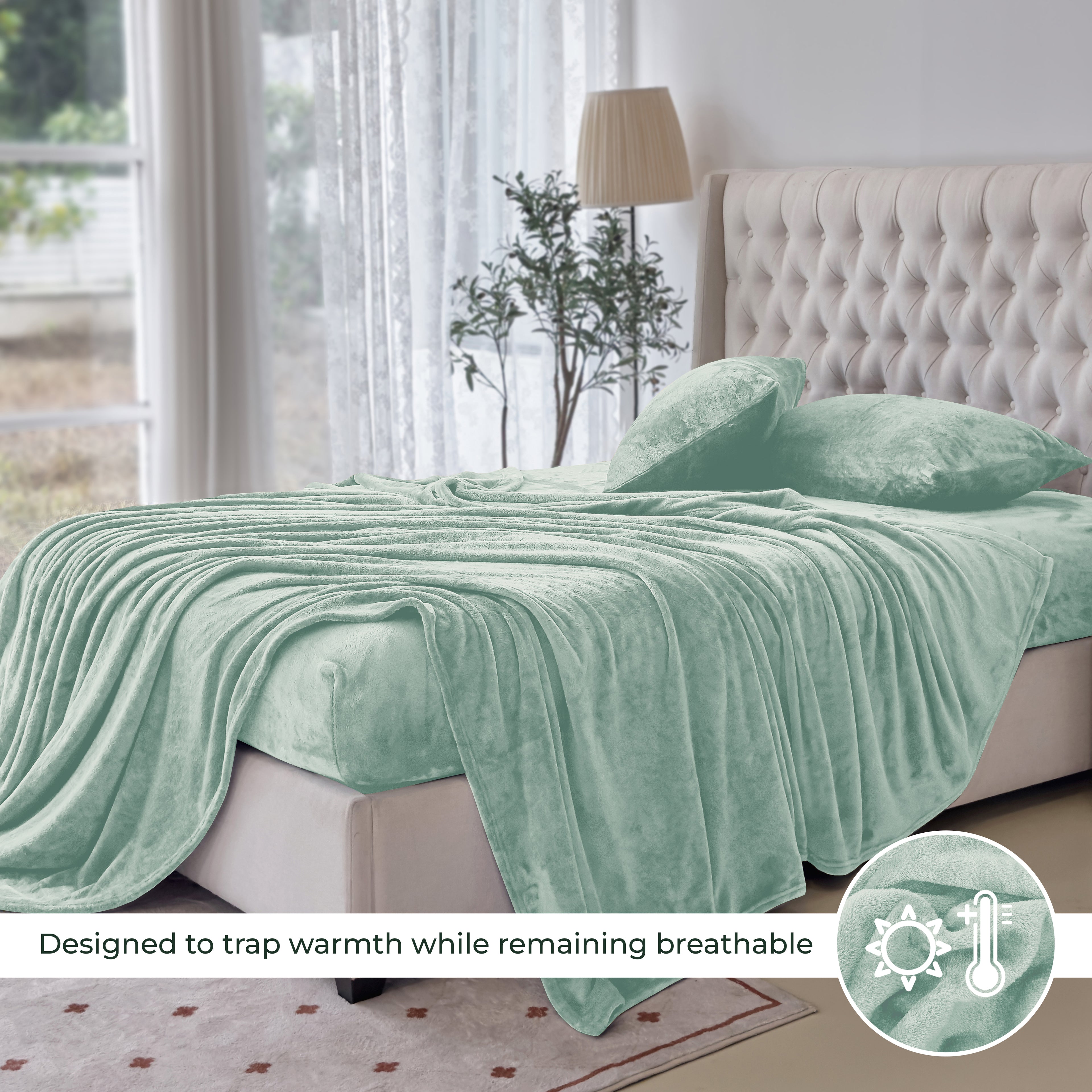 4-Piece Velvet Plush Flannel Sheet Set