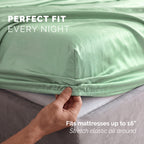 Fine 4-Piece Silky Satin Sheet Set, Bright Shades