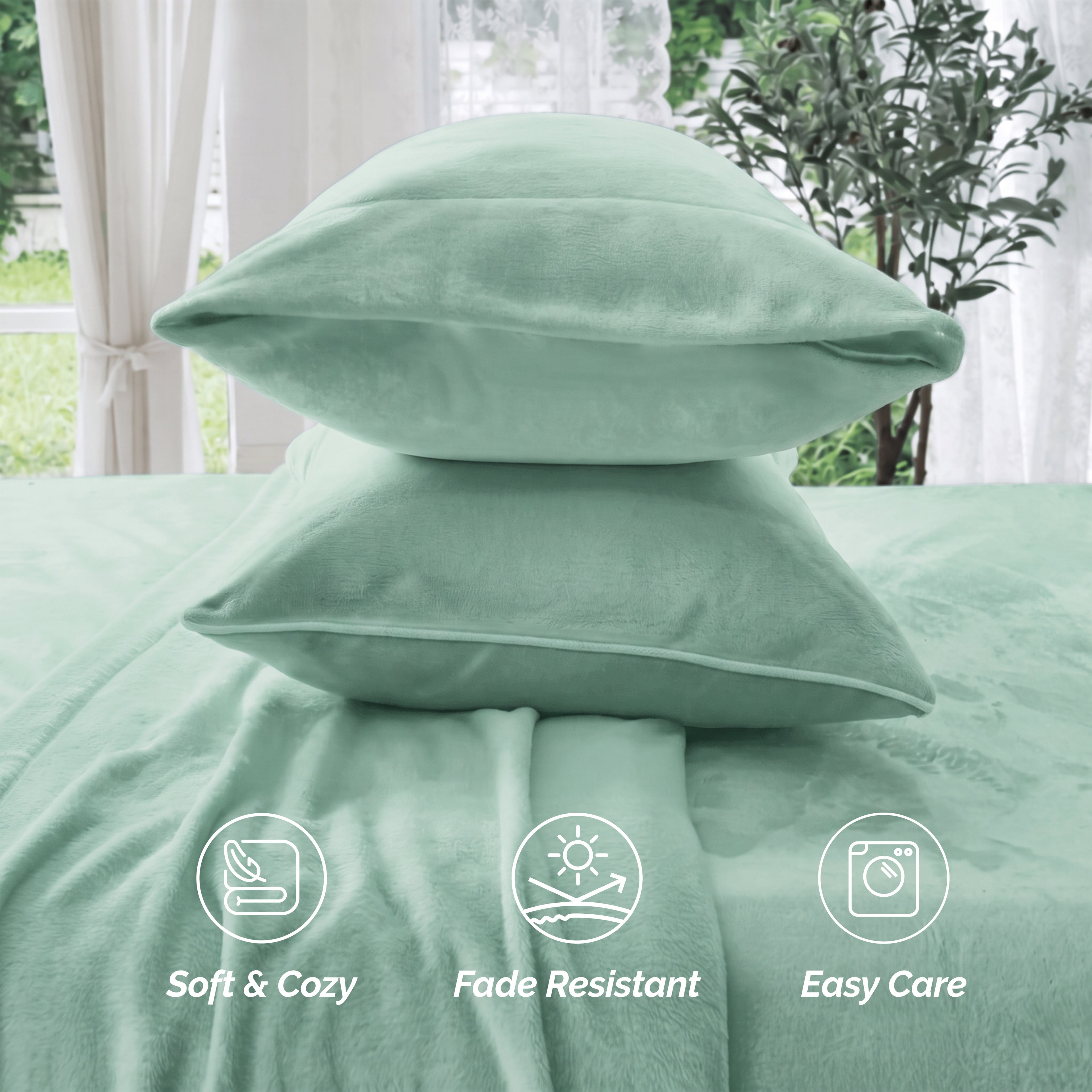 4-Piece Velvet Plush Flannel Sheet Set